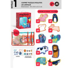 Coffrets Evolutifs - Niv.1 - Animaux - 10 puzzles
