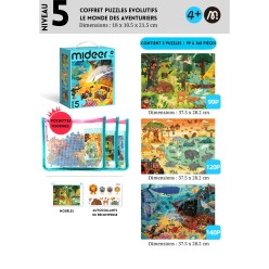 Coffrets Evolutifs - Niv.5 - Mondes des Aventuriers - 3 puzzles