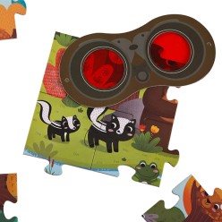 Puzzle Détective avec Lunettes - Forêt