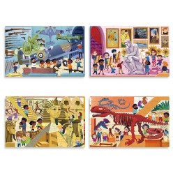 Coffret 4 puzzles - Musées - 329 pièces