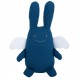 Musical Angel Bunny Comforter 24Cm - Blue Denim Organic Coton