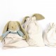 Musical Bunny Fluffy Comforter 25Cm - Orange Organic Coton