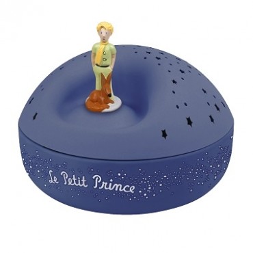 Veilleuse - Projecteur d'Etoiles Musical Le Petit Prince© bleu - piles incluses