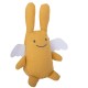 Musical Angel Bunny Comforter 24 Cm - Curry Organic Cotton