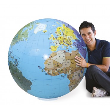 Planete Terre XXL 85 cm - Globe Terrestre Gonflable - Jeu Educatif
