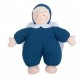 Angel Comforter with Rattle 20Cm - Blue Denim Organic Coton