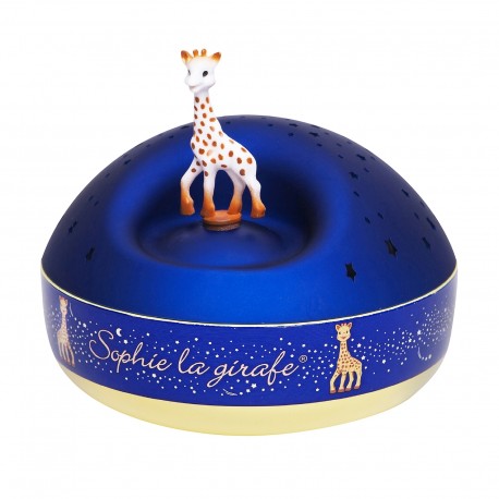 Veilleuse - Projecteur d'Etoiles Musical Sophie la Girafe© bleu - piles incluses