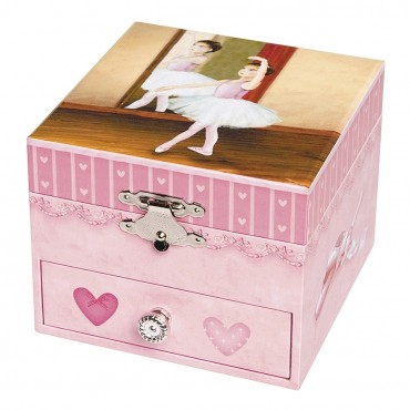 Musical Cube Box Dancer In Tutu - Pink - Figurine Ballerina