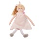 Doll with Pouder Pink Organic Cotton dress 30Cm
