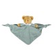 Bear Triangle Comforter with Rattle 20Cm - Celadon Green Organic Coton