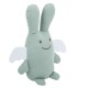 Angel Bunny Comforter 20Cm - Organic Cotton Celadon Green Linen