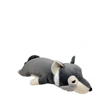 Peluche nemu nemu - LOULOU - Loup - Taille L - 66 cm