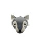 Peluche nemu nemu - LOULOU - Loup - Taille XXL - 74 cm