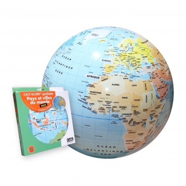 Pays et villes du monde 42 cm - Globe Terrestre Gonflable - Jeu Educatif