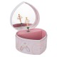 Photoluminescent Large Heart Music Box Ballerina - Pink - Glow in dark