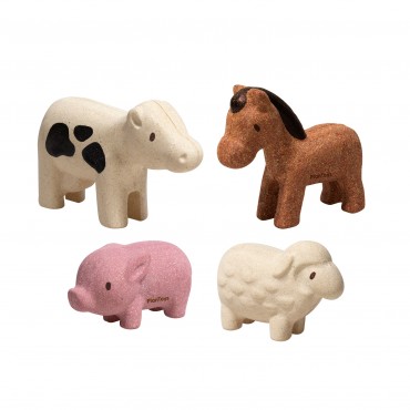 Figurines 4 animaux de la ferme