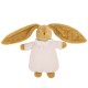 Lapin Nid d'Ange Doudou - Coton Bio Rose Poudré 20Cm