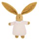 Lapin Nid d'Ange Doudou - Coton Bio Rose Poudré 20Cm