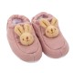 Slippers Bunny 0-2 years - Old Pink Organic Coton