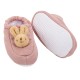 Chaussons Lapin 0-2 ans - Coton Bio Vieux Rose