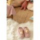 Chaussons Lapin 0-2 ans - Coton Bio Vieux Rose