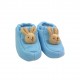 Chaussons Lapin 0-2 ans - Coton Bio Bleu Ciel