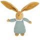 Lapin Nid d'Ange Doudou Musical - Coton Bio Celadon 25Cm