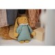 Lapin Nid d'Ange Doudou Musical - Coton Bio Celadon 25Cm