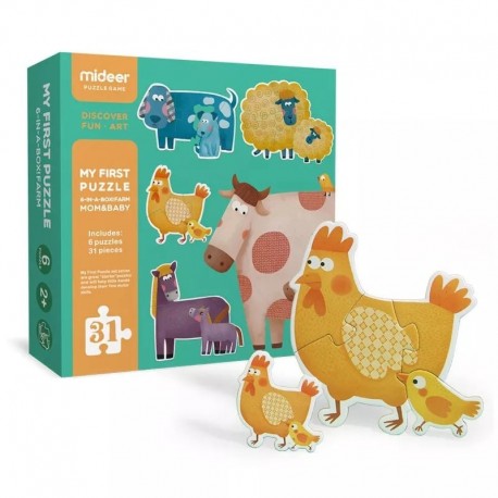 Mon 1er puzzle Animaux de la ferme avec leur petit