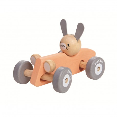 Lapin bolide de course pastel