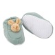 Slippers Bunny 0-2 years - Celadon Green Organic Cotton