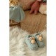 Slippers Bunny 0-2 years - Celadon Green Organic Cotton