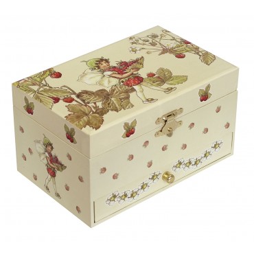 Photoluminescent Musical Jewelry Box Fairy Strawberry - Flower Fairies© - Glow in dark