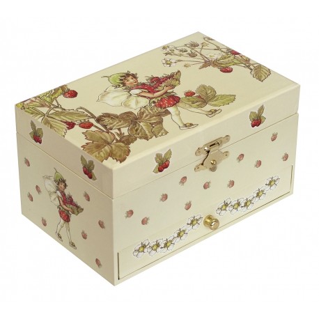 Photoluminescent Musical Jewelry Box Fairy Strawberry - Flower Fairies© - Glow in dark