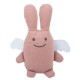 Angel Bunny Comforter 20Cm - Organic Cotton Pink Linen