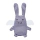 Angel Bunny Comforter with Rattle Navy 20Cm