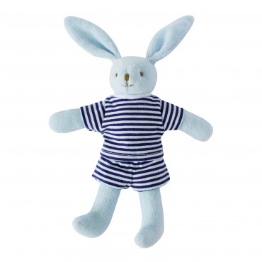 Bunny w/Rattle Navy Blue 20Cm