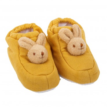 Chaussons Lapin 0-2 ans - Coton Bio Curry