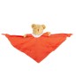 Doudou Hochet 20 cm - Ours Triangle - Corail Doudou Hochet 20 cm - Ours Triangle - Corail