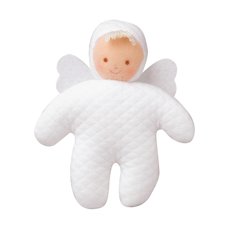 Doudou Hochet 12 cm - Bébé Ange - Blanc Doudou Hochet 12 cm - Bébé Ange - Blanc