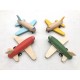 Avion Retro Friction en Bois (Lot de 4) - Jeu d'Imitation - 3+ Jouet en Bois