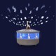 Night Light - Star Projector Sophie the Giraffe© 14 Cm - Musical - Cry Detection - USB Rechargeable