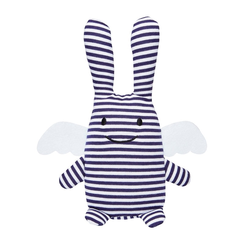 Doudou Hochet 20 cm - Ange Lapin - Marinière Doudou Hochet 20 cm - Ange Lapin - Marinière