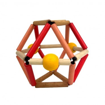 FRUITY GRABBER - Hochet, Anneau de dentition & Apprentissage Musculaire - Jouet en Bois Bébé