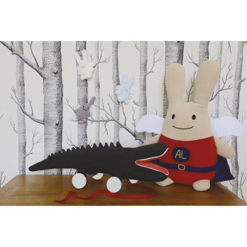Jouet à Tirer - Crocodile Noir - 60 cm