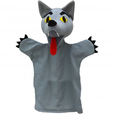 Marionnette Loup 30 Cm - Fabriqué en Europe 