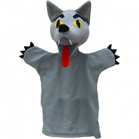 Marionnette Loup 30 Cm - Fabriqué en Europe 