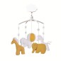 Mobile Musical - Girafes & Eléphants - Curry & Blanc Mobile Musical - Girafes & Eléphants - Curry & Blanc