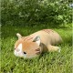 Peluche nemu nemu - MUGI - Chat Brun - Taille L - 54 cm 