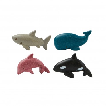 Figurines 4 animaux de la mer